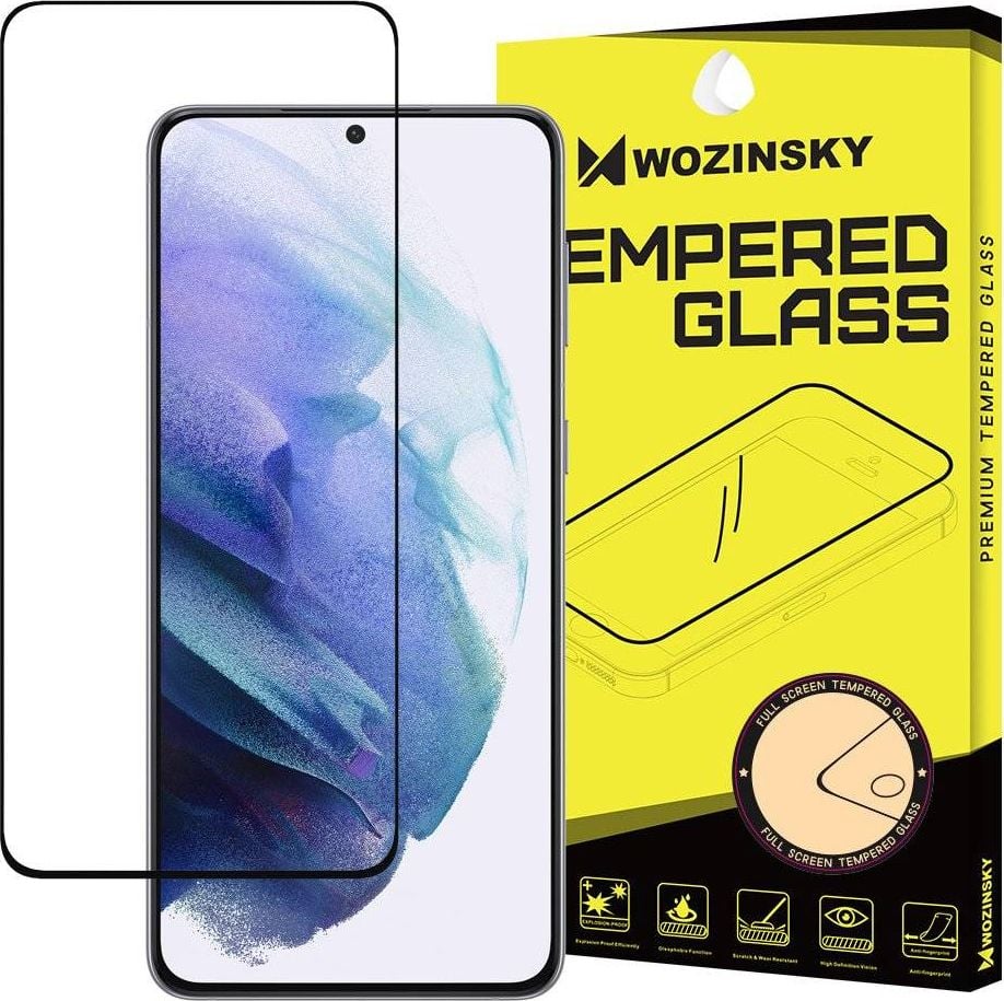 Wozinsky Wozinsky Super durabil Lipici complet Ecran complet Sticlă securizată cu carcasă prietenoasă Samsung Galaxy S21 5G Negru