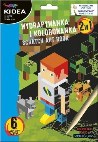 Wydrapywanka i kolorowanka 2w1 zdrapywanka 6arkuszy game