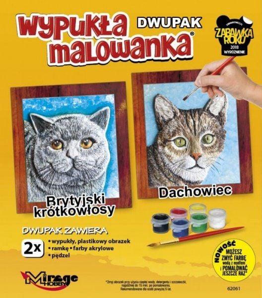 Carte de colorat convexă, pachet de două pisici British Shorthair-Roof