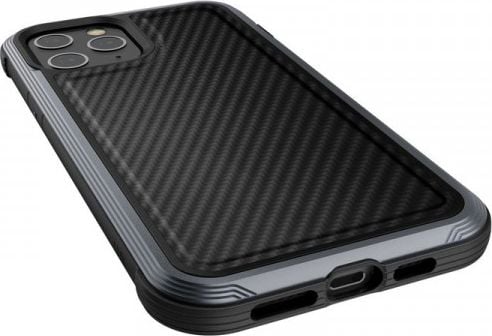 X-Doria Raptic Lux - Husa din aluminiu iPhone 12 Pro Max (test de cădere 3m) (fibră de carbon neagră)