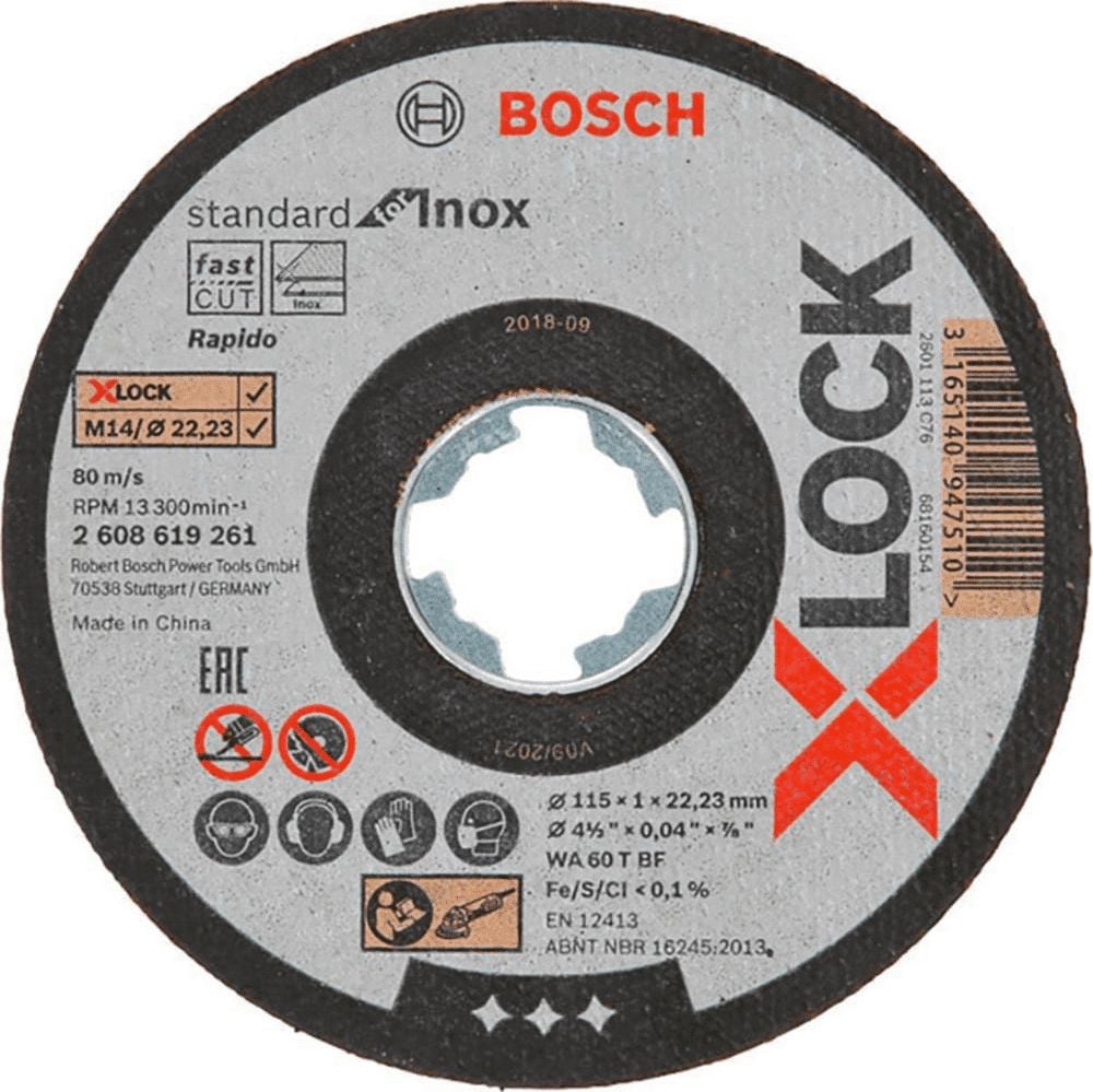 X-LOCK disc de tăiere 10x115x1mm inoxidabil (2608619266)