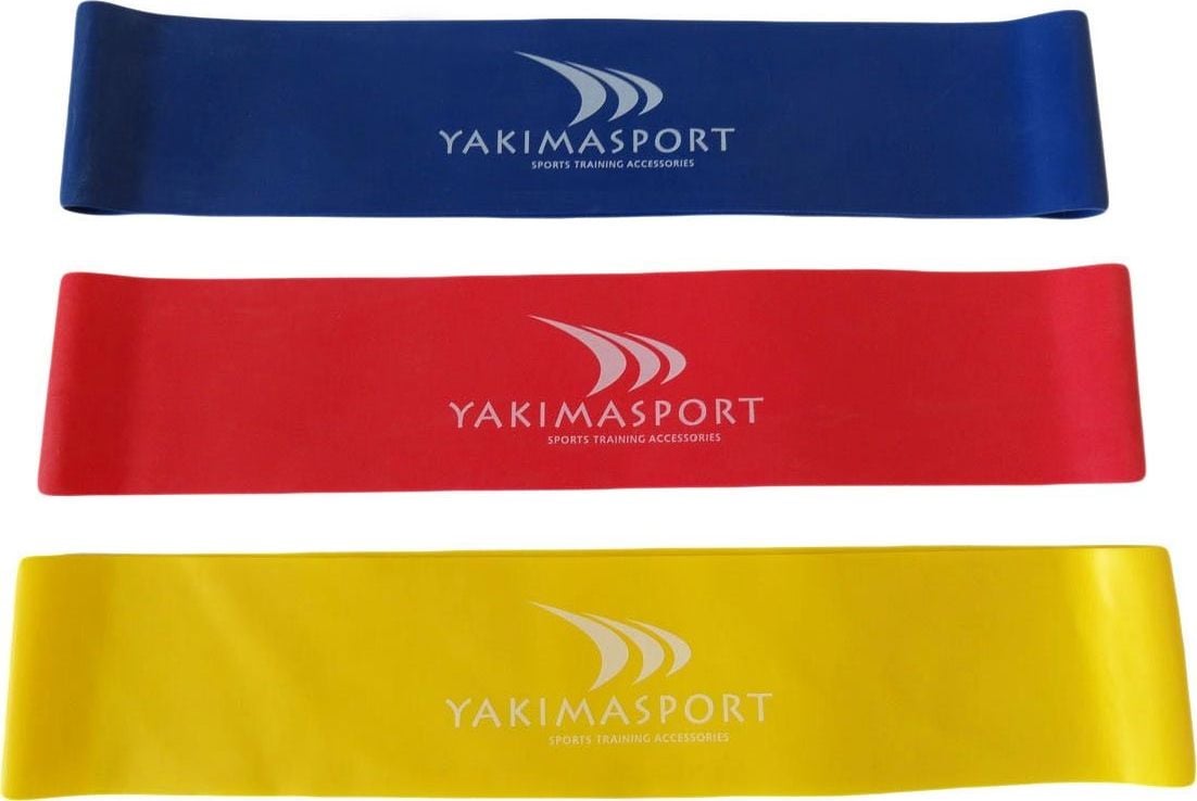 YakimaSport Mini Band diferite niveluri de rezistență într-un set multicolor 3 buc.