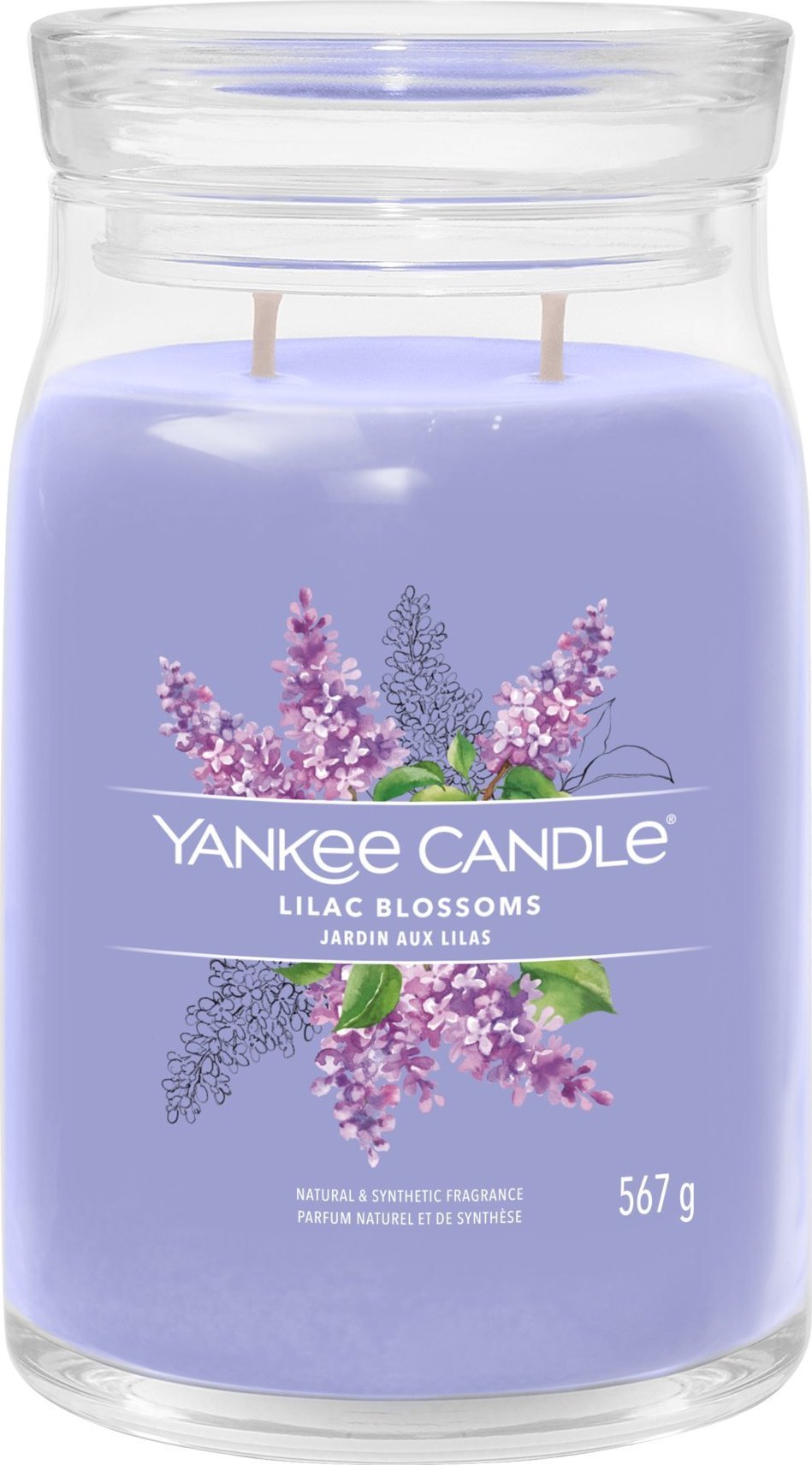 Yankee Candle Lumanare mare Yankee Candle Signature Lilac Blossoms 567g