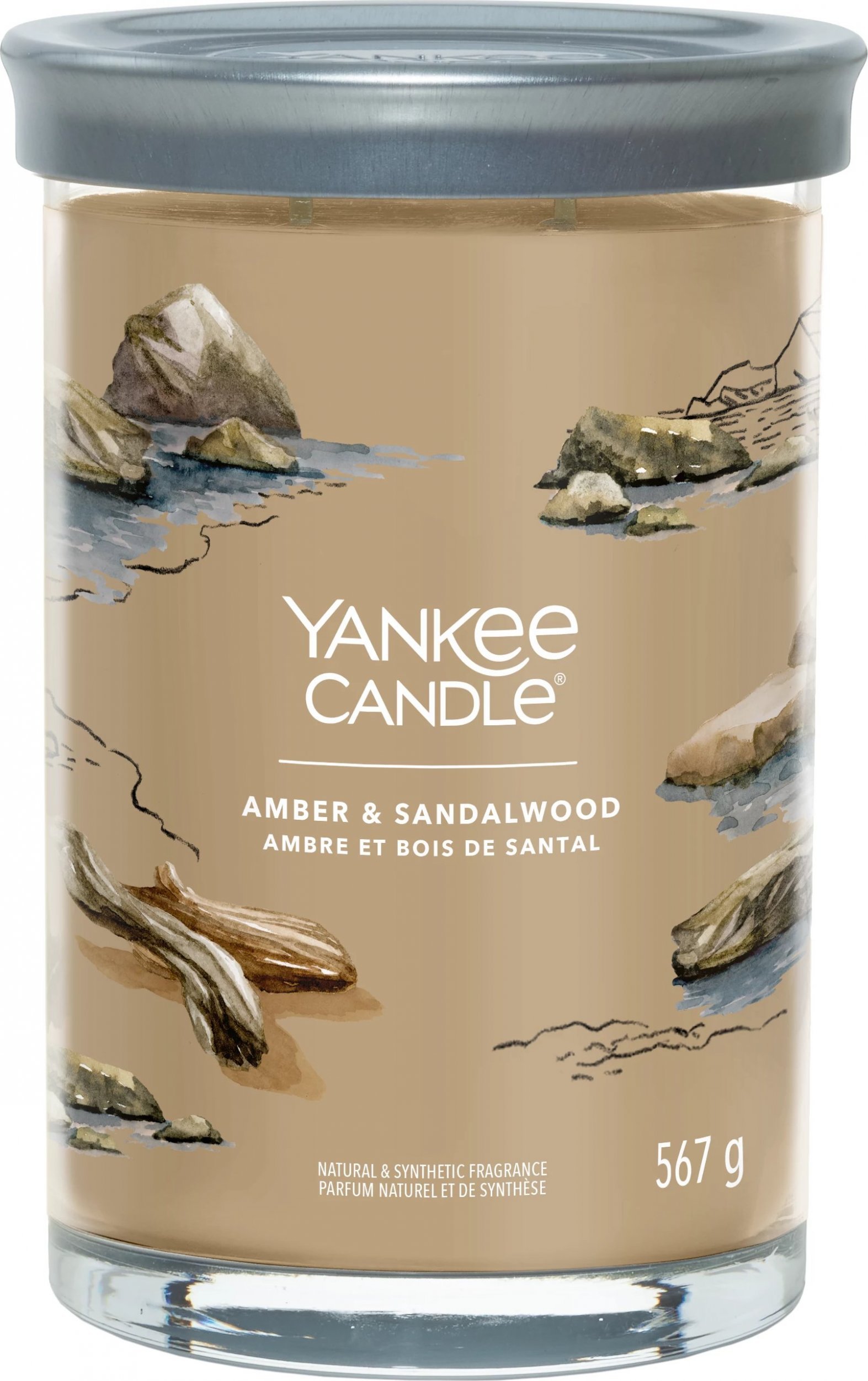 Yankee Candle Pahar Yankee Candle Signature Amber & Sandalwood 567g