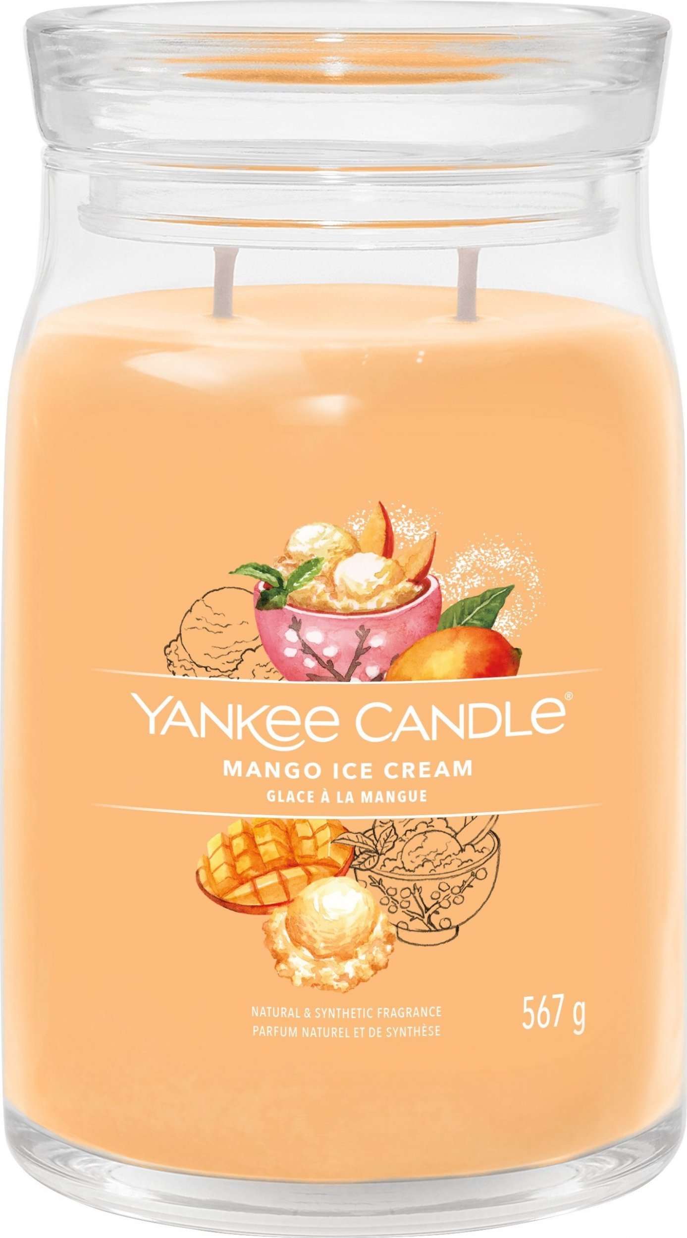 Yankee Candle Lumanare Yankee Candle Signature Mango Inghetata Mare 567g