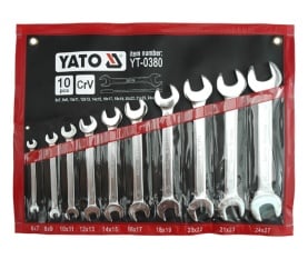 Yato Set chei plate 6-27mm 10buc. (YT-0380)