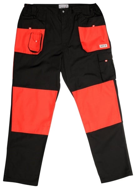 Pantaloni de lucru Yato YT-8028, marimea XL, 6 buzunare, negru