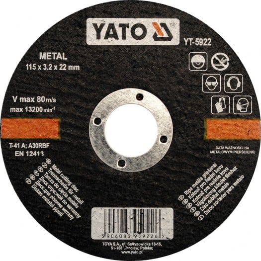 Disc debitat metale 125X1.2X22mm YT-5923