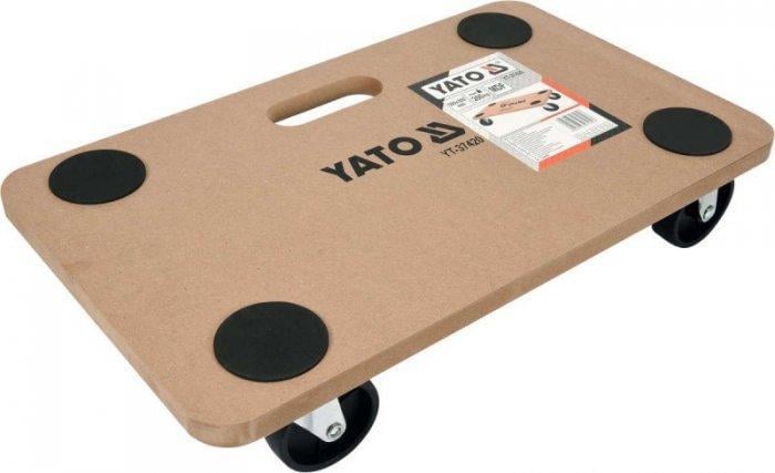 Platforma de transport YATO YT-37420, MDF, 500 x 300 mm, Capacitate maxima 200 kg, Bej/Negru