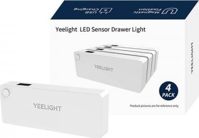 Lampa LED Yeelight YLCTD001 pentru sertar, cu senzor miscare, incarcare USB-C, acumulator 300mAh, 0.15W, 15 lm, lumina calda (2500K)