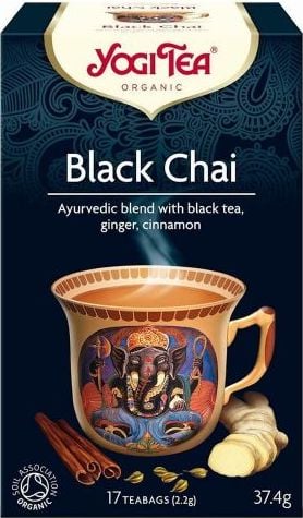 Yogi Tea Herbata Czarna Black Chai z Imbirem i Cynamonem Bio (17 x 2,2 g) 37,4 g - Yogi Tea (4012824400658) - 24632