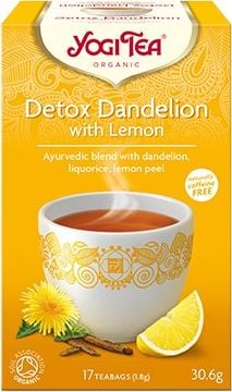 Yogi Tea YOGI TEA_Detox With Lemon ajurwedyjska herbatka z cytryną lukrecją i mniszkiem lekarskim 17 saszetek
