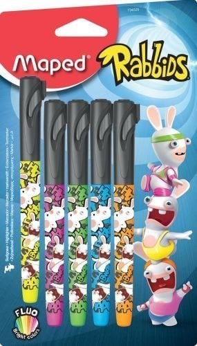 Evidențiator MAPED 5 culori Rabbids