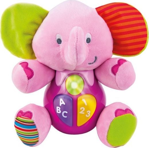 Zambetul interactiv Cuddly Little Elephant Smilusia roz