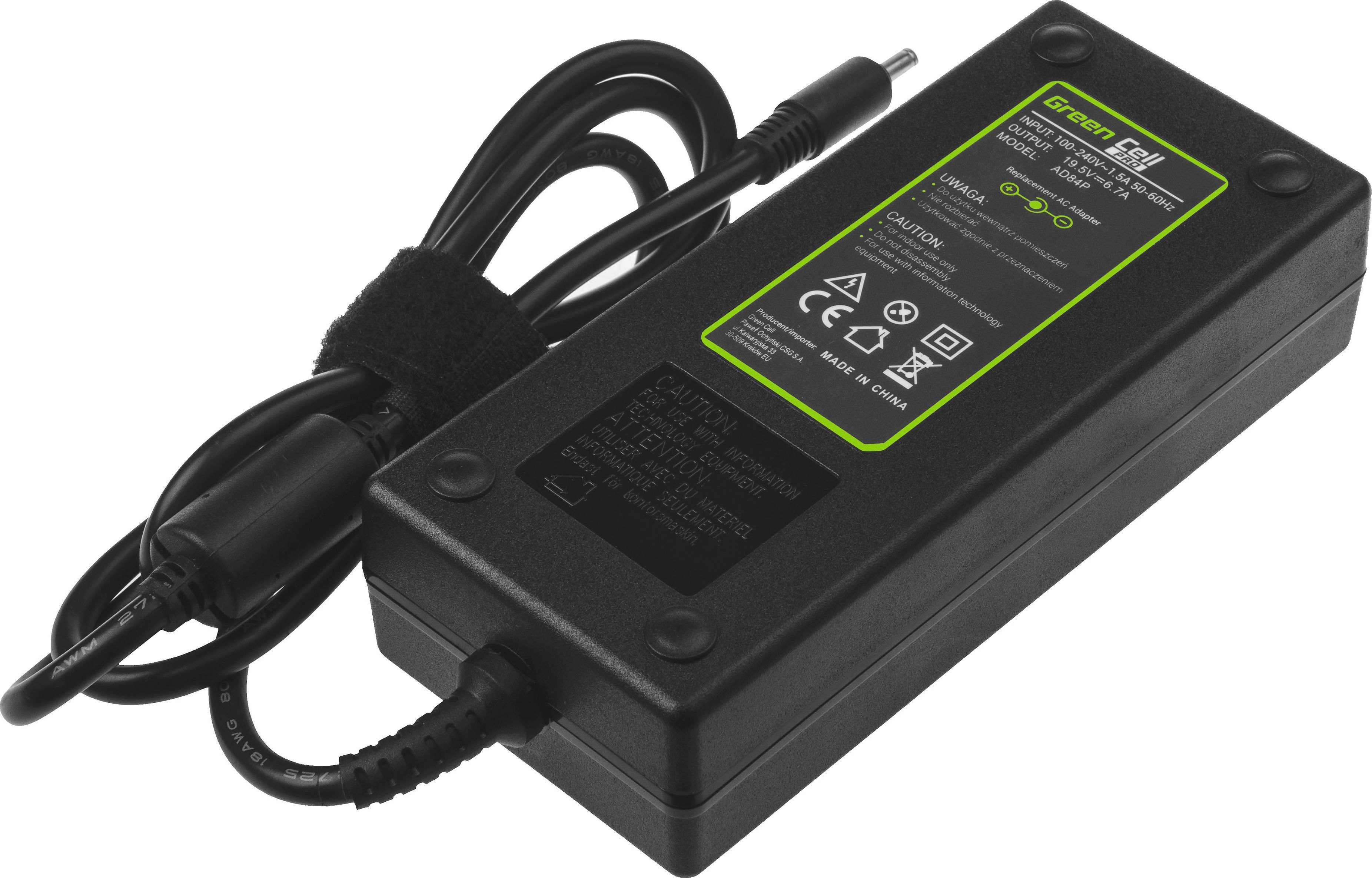 Adaptor pentru laptop Green Cell 130 W, 3 mm, 6,7 A, 19,5 V (AD84P)