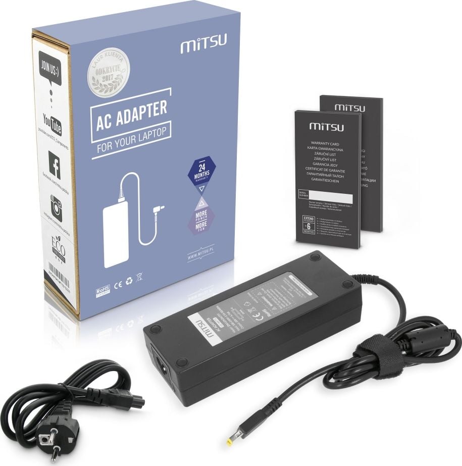 Zasilacz do laptopa Mitsu 135 W, 6.75 A, 20 V (ZM/LEN20675Y)