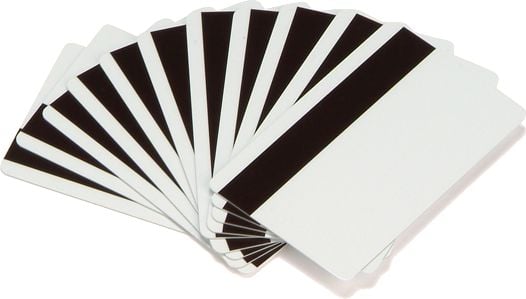Banda eticheta zebra Carduri din plastic cu bandă magnetică, alb, 500 buc (104523-112)