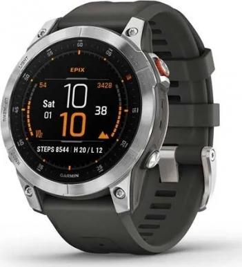 Ceas Smartwatch Garmin epix™, 47 mm, Slate/Stainless Steel