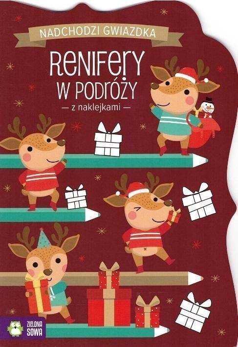 Zielona Sowa Nadchodzi gwiazdka. Renifery w podróży