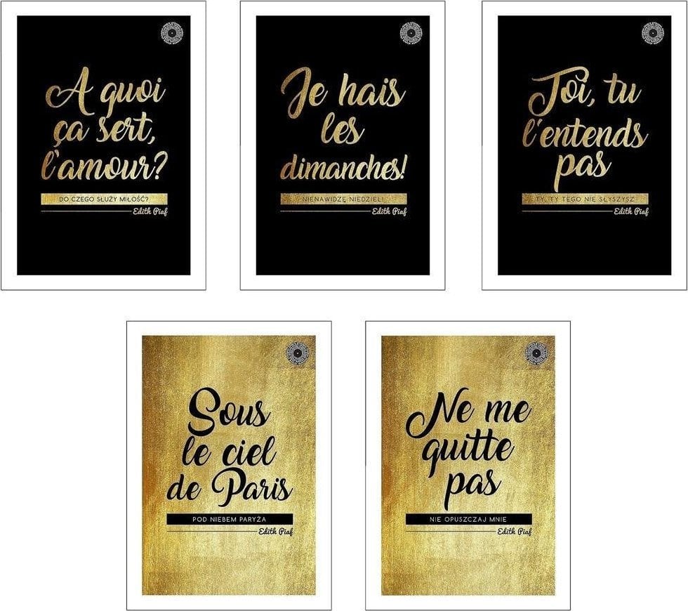 Promised Land Notebook A5/60K grilă Edith Piaf (10 buc)