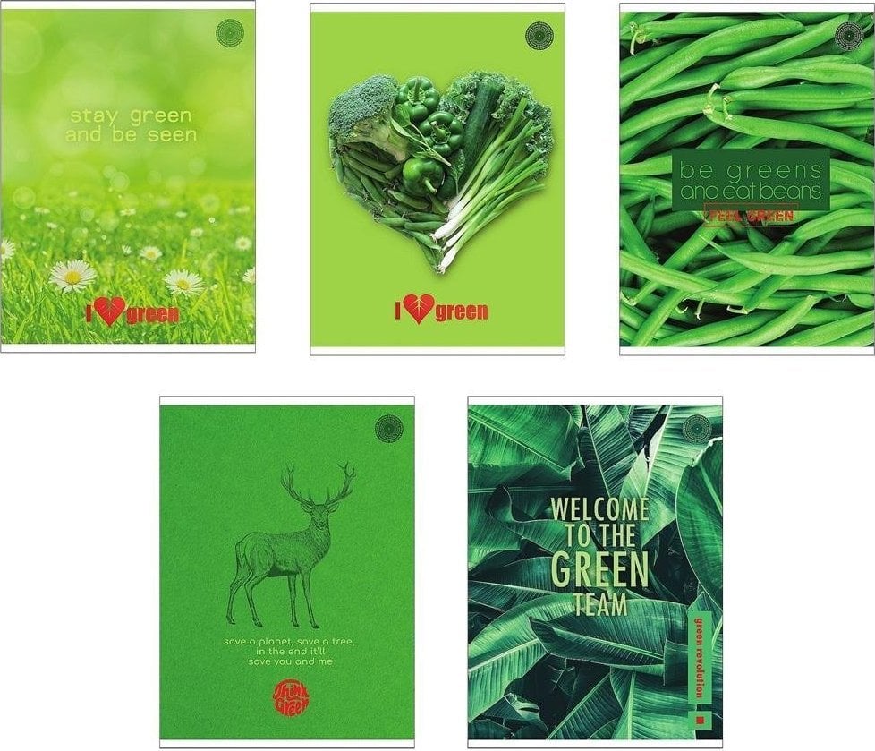 Promised Land Notebook A5/60K line Think Green (10 buc)