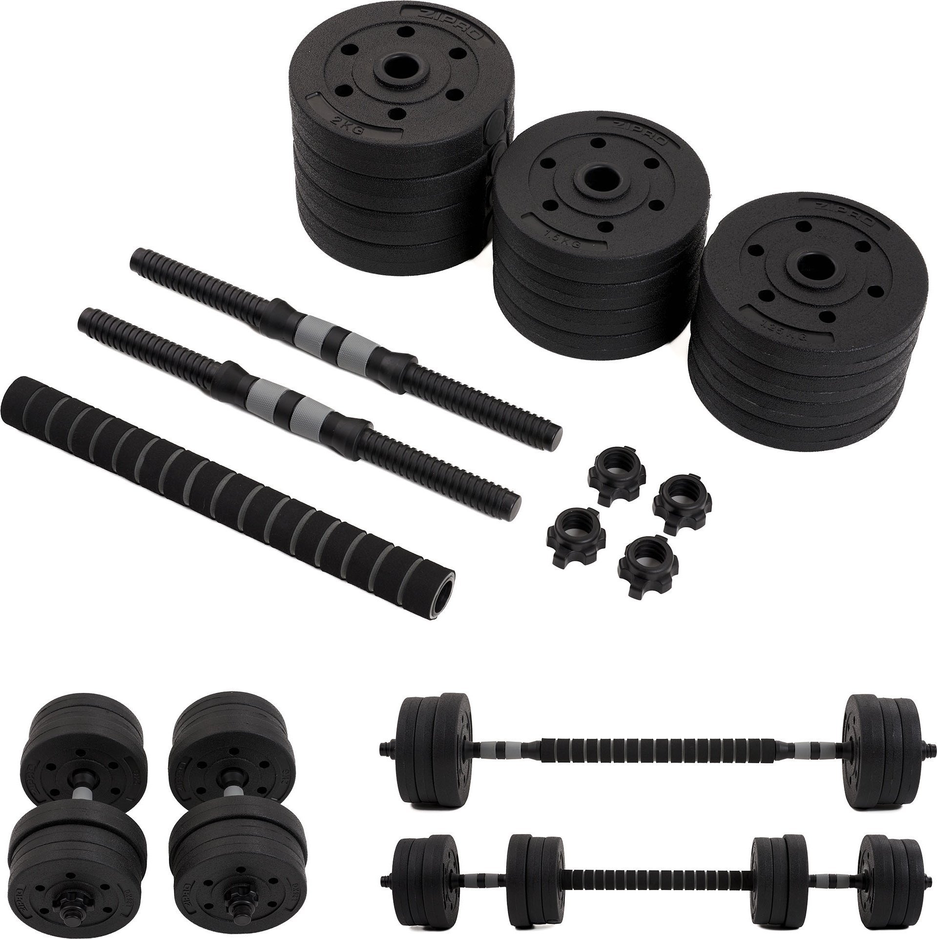Zipro ZIPRO CEMENT BARBELL AND DUMBBELL SET 20KG