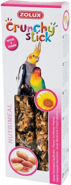 Zolux Crunchy Stick papagali mari floarea soarelui/arahide 115 g