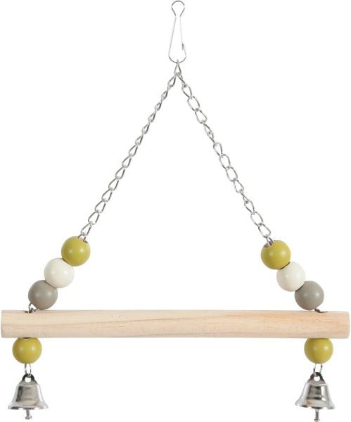 Zolux Swing cu clopote din lemn pe un stâlp și un lanț de metal