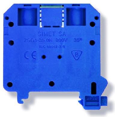 ZSG 1-35.0Nn albastru 35mm2 cu două fire conector șină (11721313)