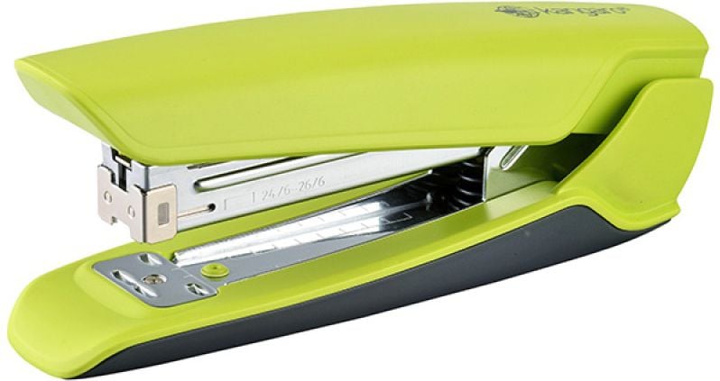 Capsator Kangaro Nowa-335/S din plastic, capse 24/6, 26/6, 30 coli, verde lime, blister