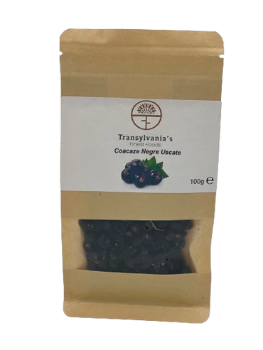 Coacaze negre uscate, 100g, transylvania's finest foods
