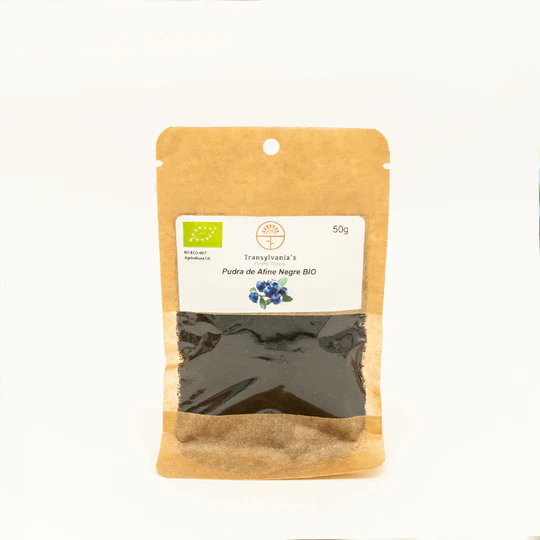 Pudra de afine negre bio, 50g, transylvania's finest foods