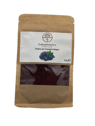 Pudra de coacaze negre, 50g, transylvania's finest foods