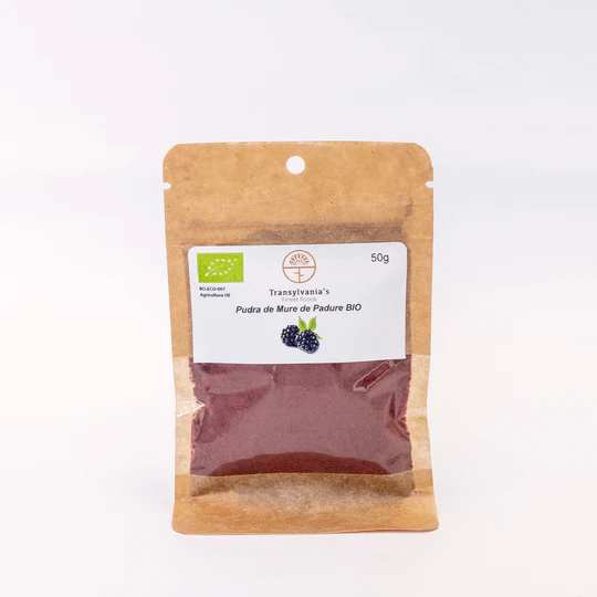 Pudra de mure de padure bio, 50g, transylvania's finest foods