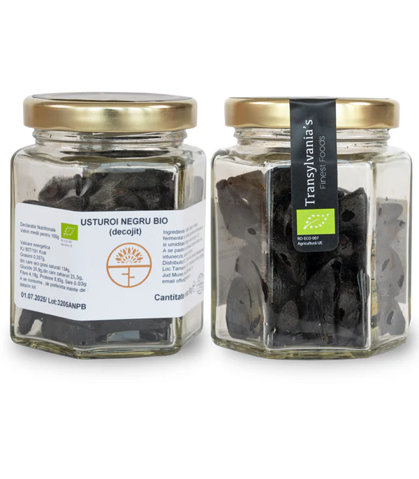 Usturoi negru (decojit) bio, 80g, transylvania's finest foods