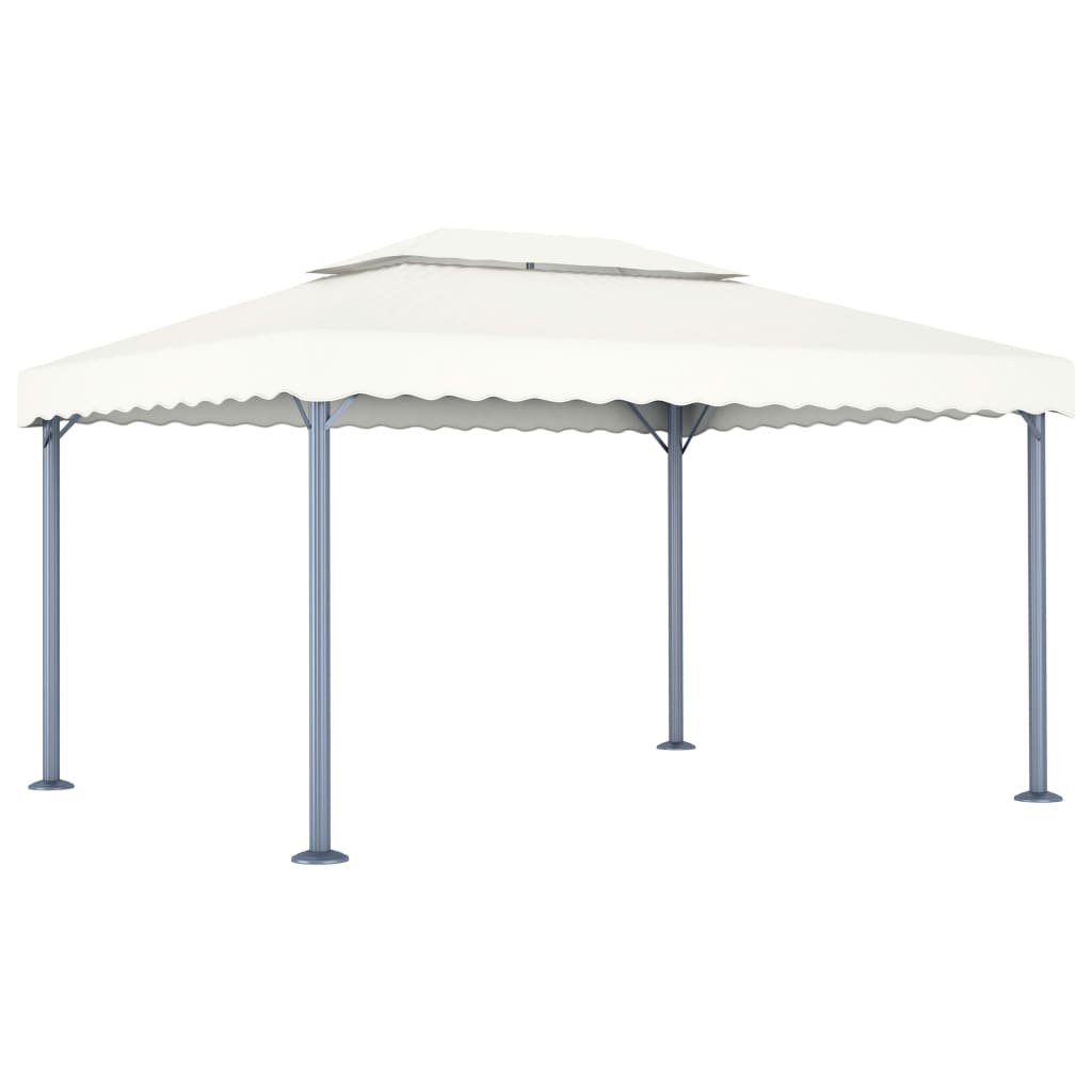 48062 Gazebo 400x300 cm Cream Aluminium