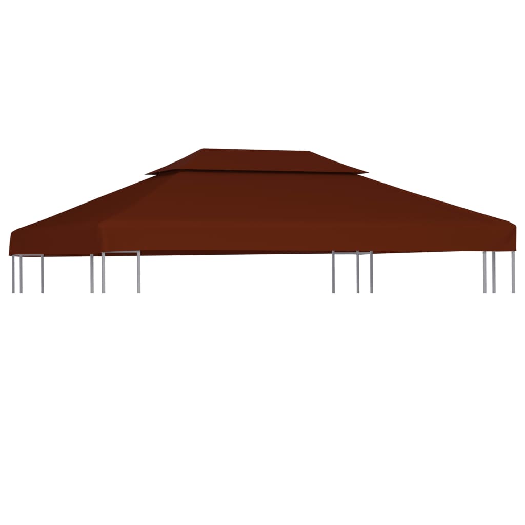 Acoperiș pavilion cu 2 niveluri, cărămiziu, 4 x 3 m, 310 g/m²