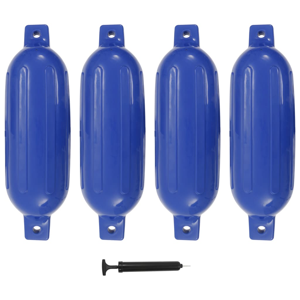 Baloane de acostare, 4 buc., albastru, 58,5 x 16,5 cm, PVC