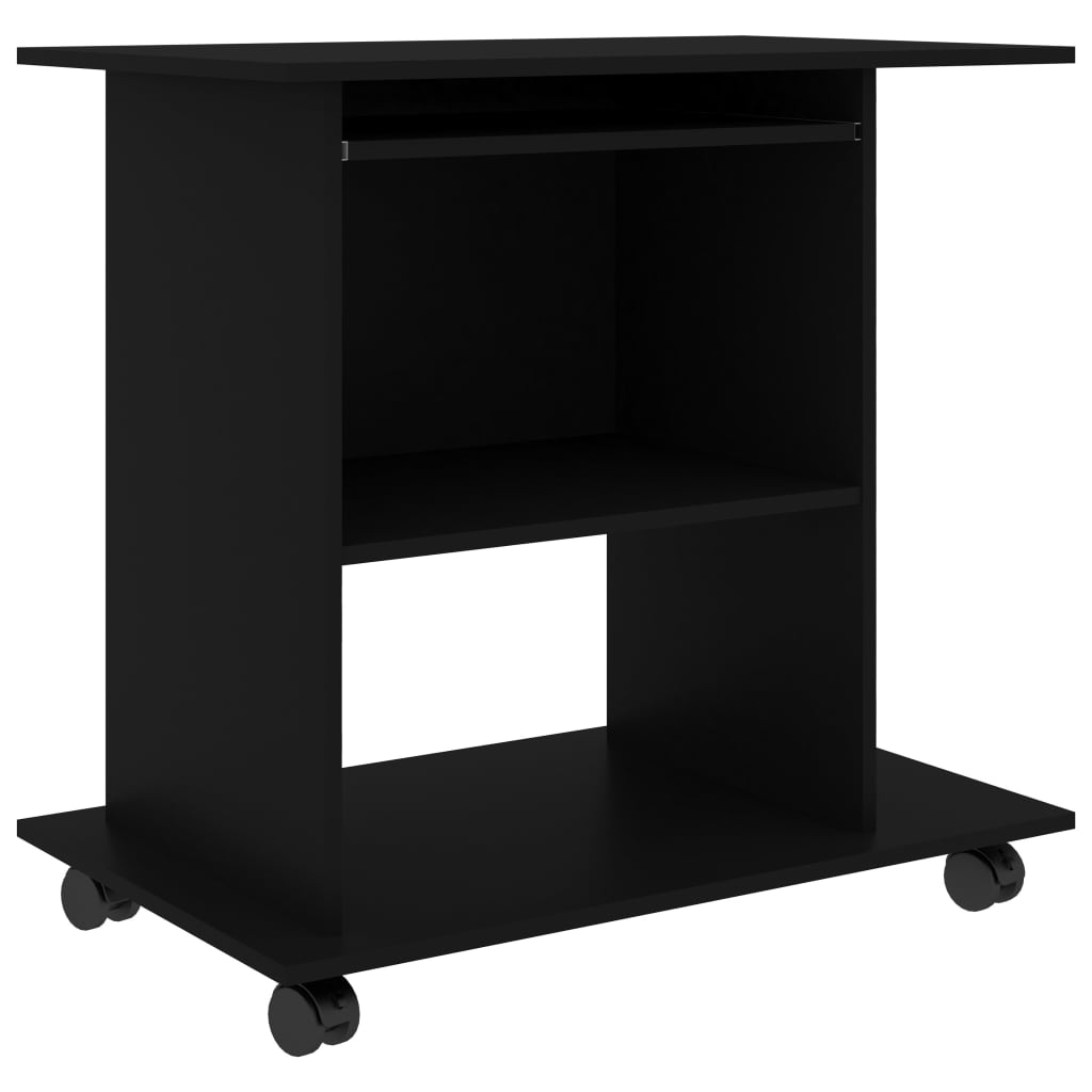 Birou de calculator, negru, 80 x 50 x 75 cm, PAL, [2],https:mobideco.ro