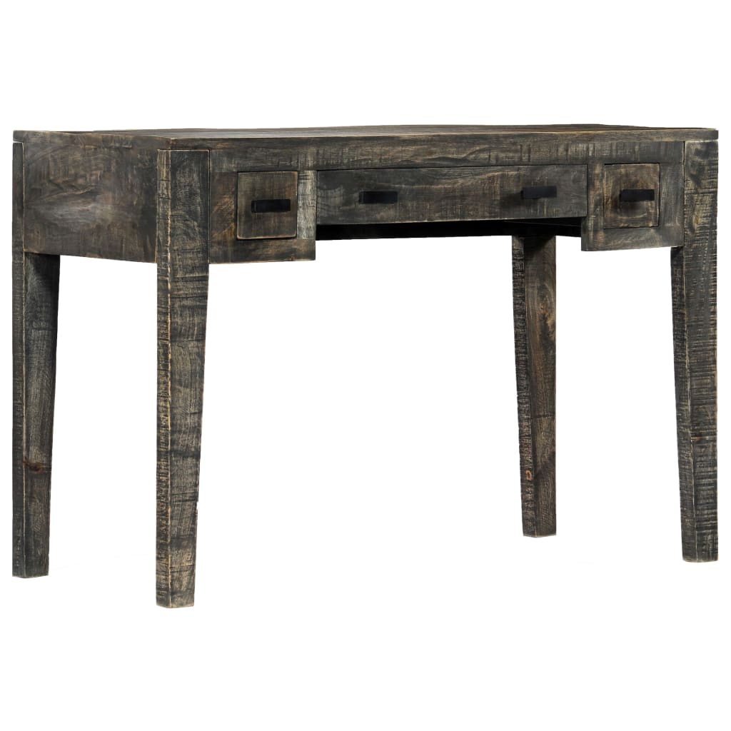 Birou, negru, 110 x 50 x 75 cm, lemn masiv de mango
