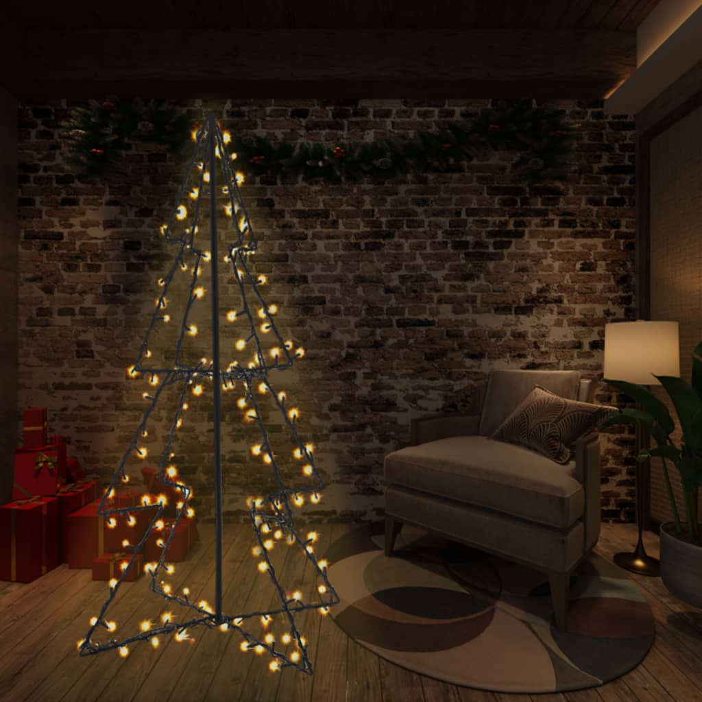 Brad Crăciun conic 115x150 cm, 240 LED-uri, interior & exterior