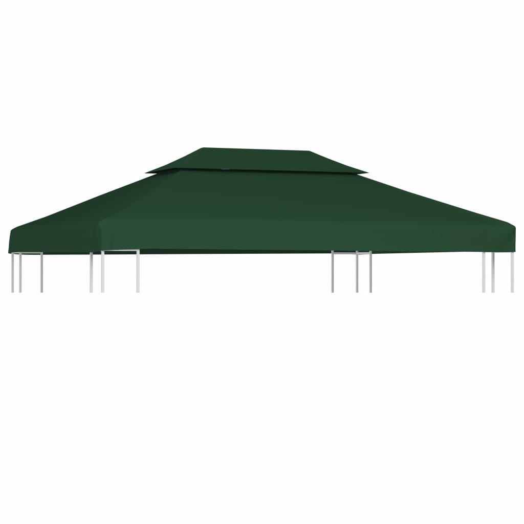 Copertină de rezervă acoperiș foișor, verde, 3 x 4 m,  310 g / m²