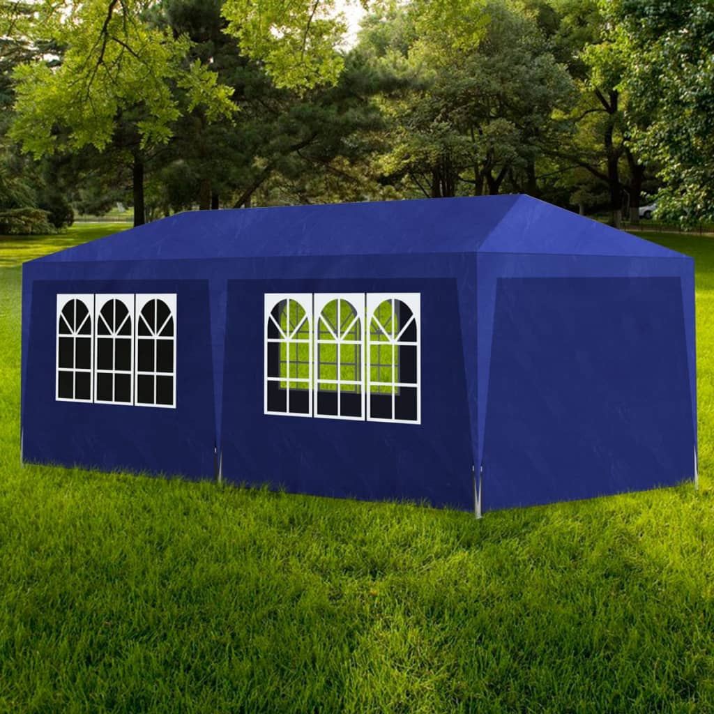 Cort de petrecere, albastru, 3 x 6 m