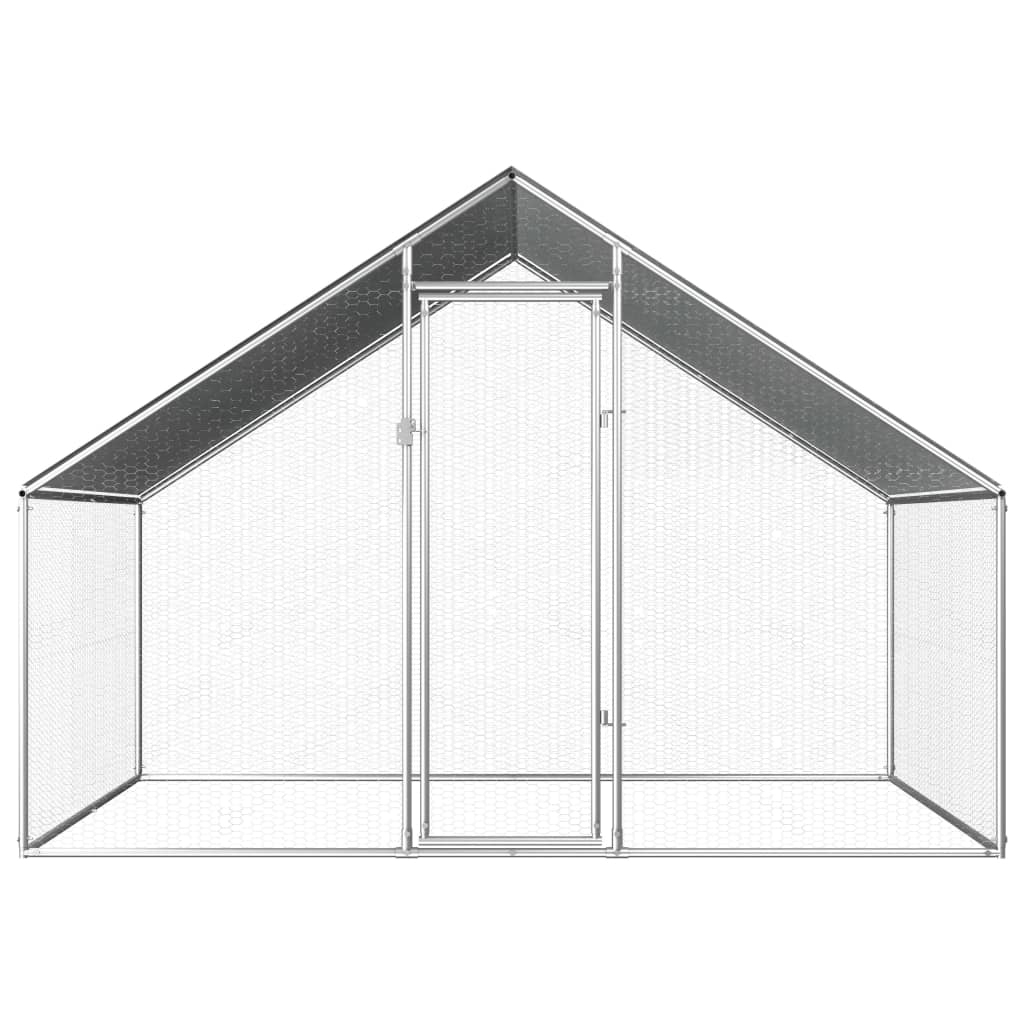 Coteț de exterior pentru păsări, 2,75x2x1,92 m, oțel galvanizat, [2],https:mobideco.ro