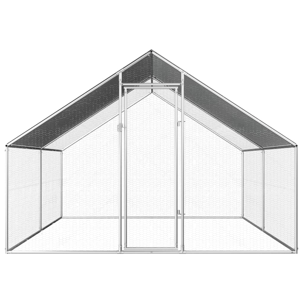 Coteț de exterior pentru păsări, 2,75x4x1,92 m, oțel galvanizat, [2],https:mobideco.ro
