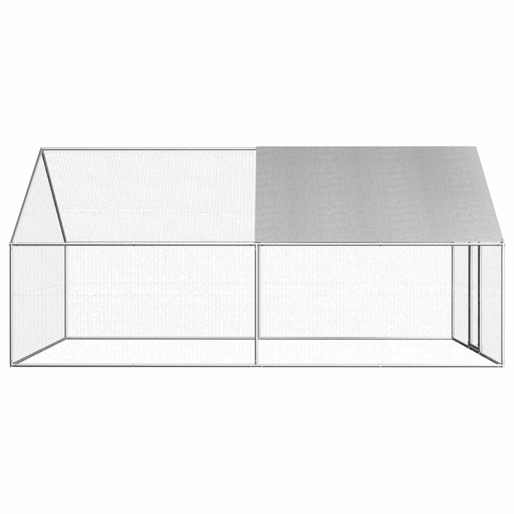 Coteț de exterior pentru păsări, 2,75x4x1,92 m, oțel galvanizat, [3],https:mobideco.ro