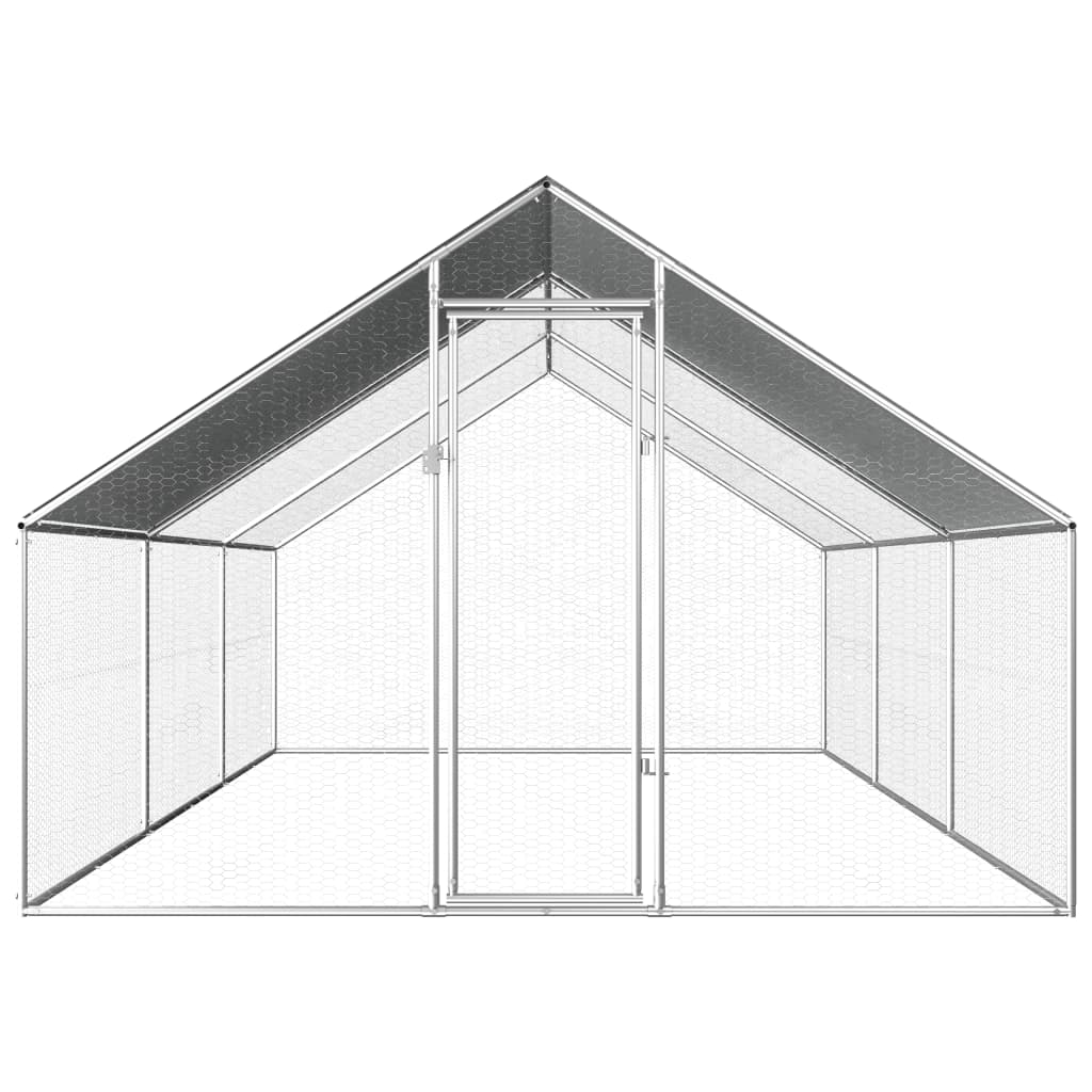 Coteț de exterior pentru păsări, 2,75x6x1,92 m, oțel galvanizat, [2],https:mobideco.ro