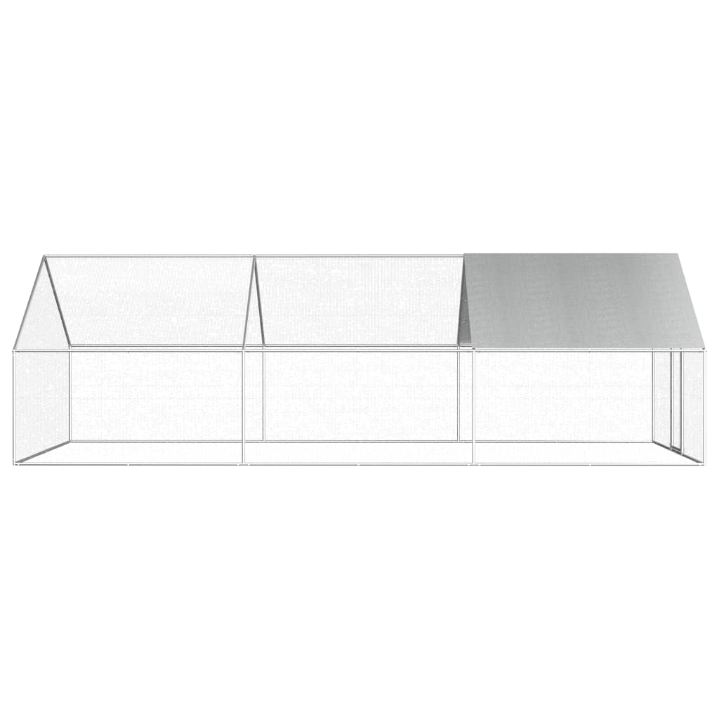 Coteț de exterior pentru păsări, 2,75x6x1,92 m, oțel galvanizat, [3],https:mobideco.ro