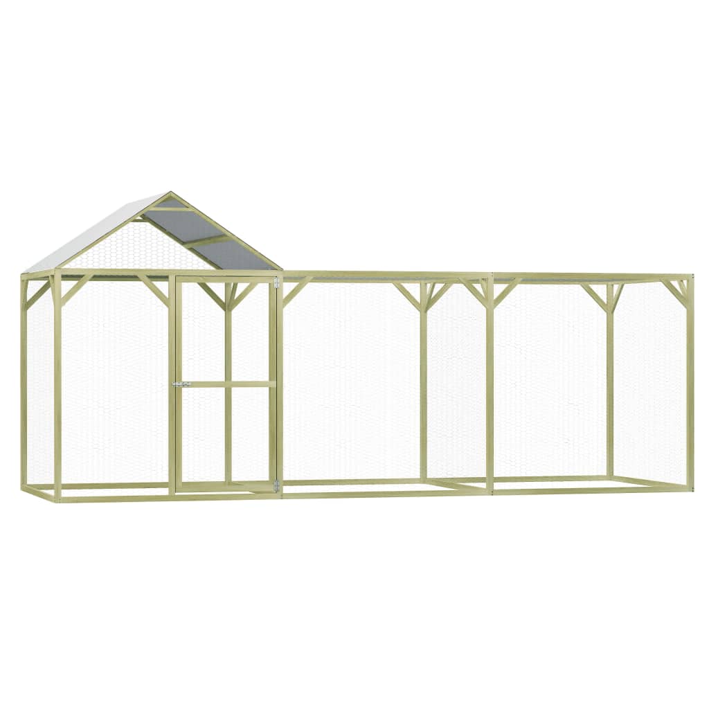 Coteț de găini, 4,5 x 1,5 x 2 m, lemn de pin tratat
