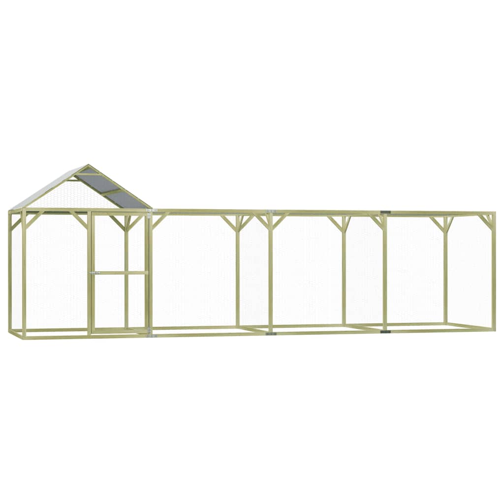 Coteț de găini, 6 x 1,5 x 2 m, lemn de pin tratat